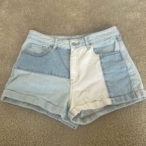 pacsun contrast mom jean shorts
